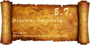 Bisztrai Tertullia névjegykártya